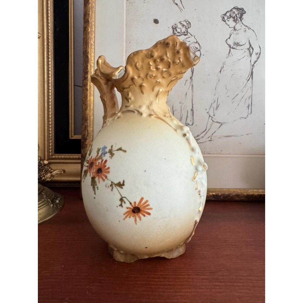 Antique Ernst Wahliss Austria Floral Vase, Turn Wien Crown Mark, Hand Painted - Picture 6 of 16